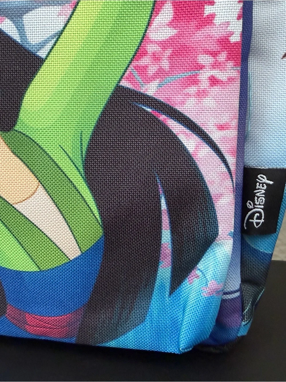 Disney Mulan Characters Backpack in Green, Blue, Pink